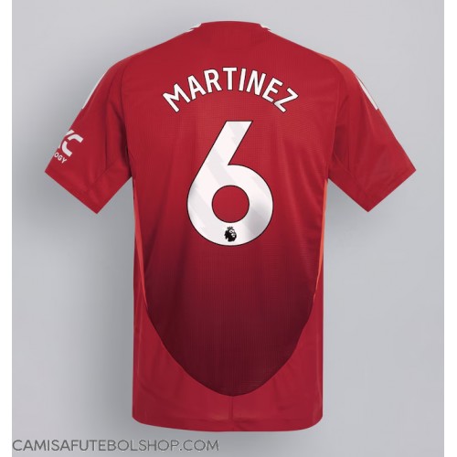 Camisa de time de futebol Manchester United Lisandro Martinez #6 Replicas 1º Equipamento 2024-25 Manga Curta